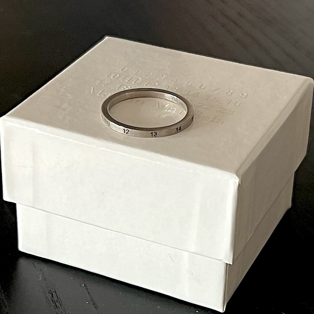 Silver Slim Band Ring from Maison Margiela